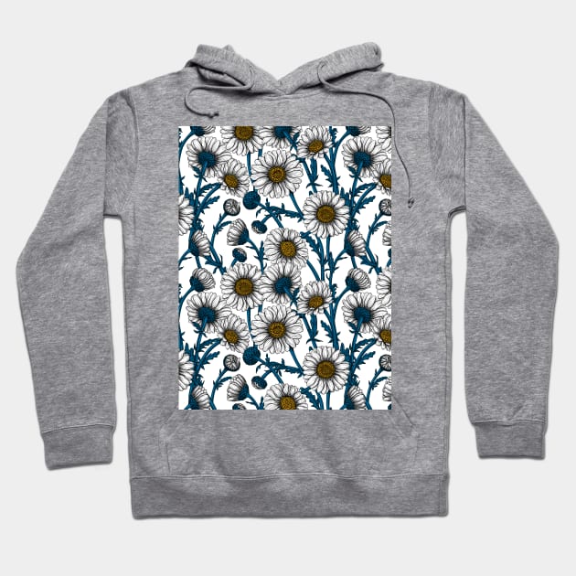 Daisies on white Hoodie by katerinamk